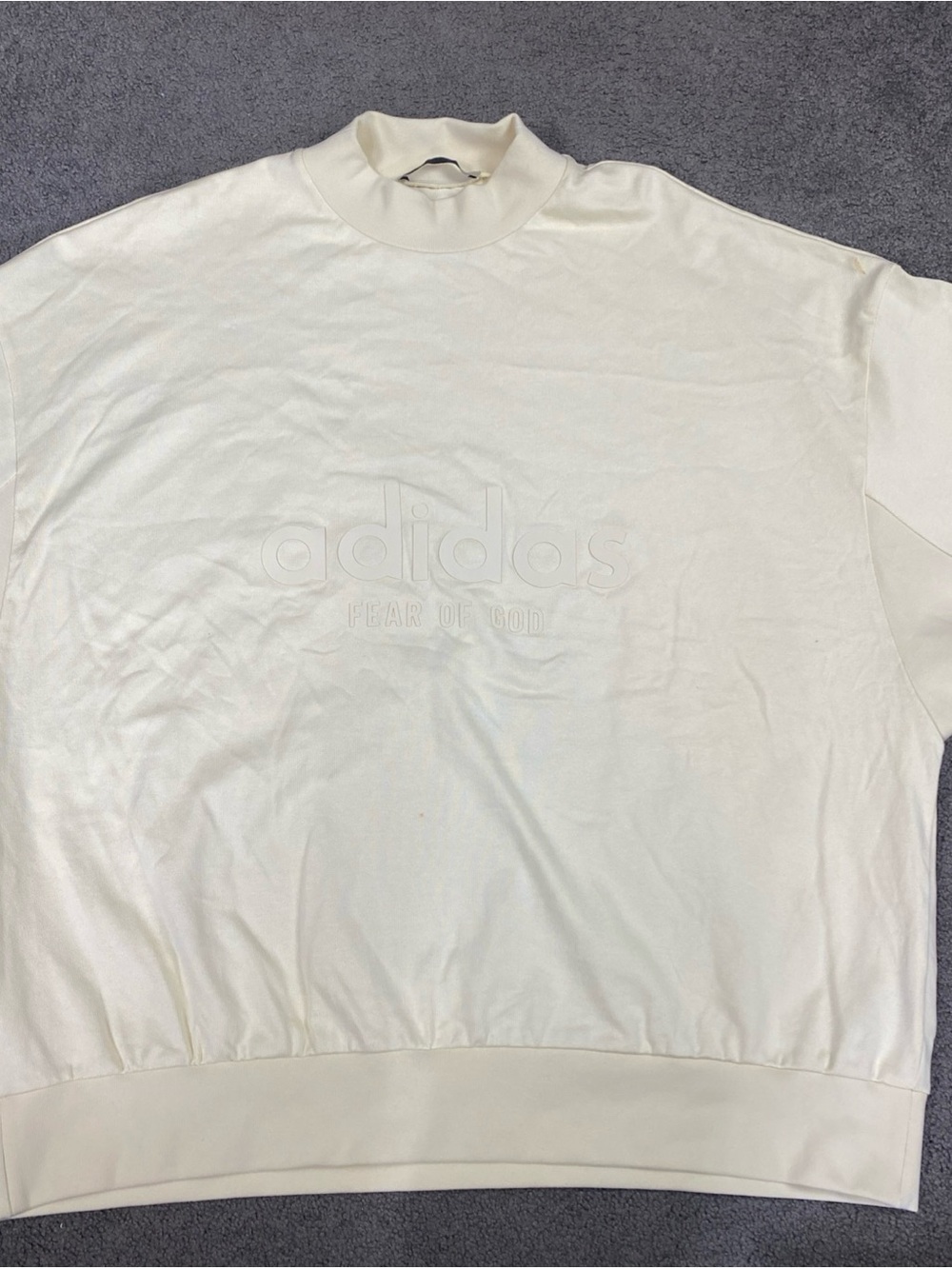 Adidas X Fear Of God Athletics Men Heavy Pullover Shirt Crewneck Oversized Med - Picture 6 of 7